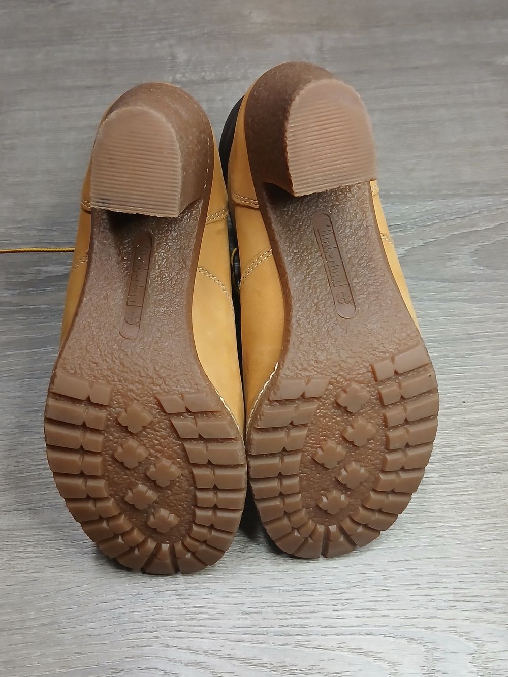 Timberland Wheat and Dark Brown Lace-Up Block Heel Ankle Boots - Picture 3 of 12